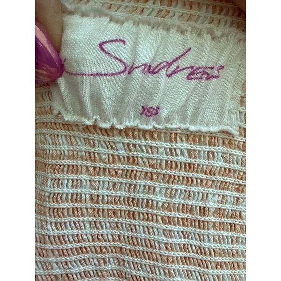 SUNDRESS Balloon Sleeve Gingham Maxi Dress Peach Size XS/S - Picture 8 of 11